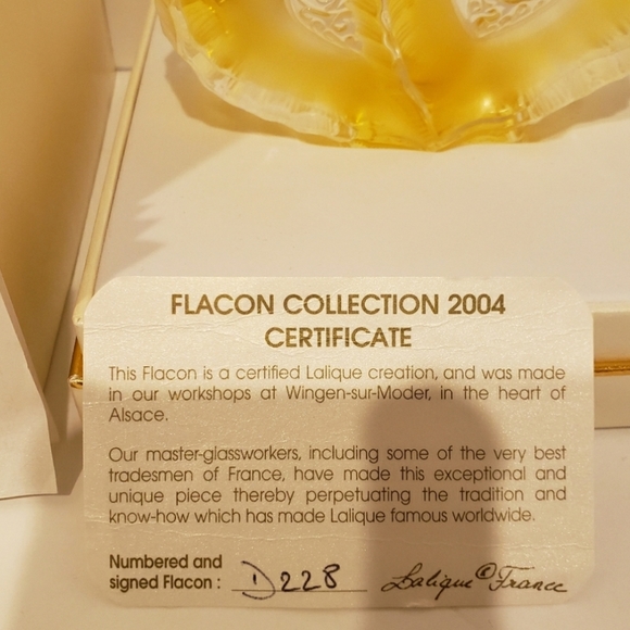 Authentic LALIQUE DEUX COEURS 2004 Crystal Limited Edition Hearts perfume Flacon - Picture 7 of 17
